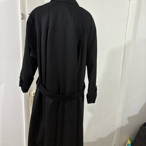 Vintage Braefair Women’s Sz 5/6 Button Down Trench Coat Black Waterproof - Picture 11 of 16